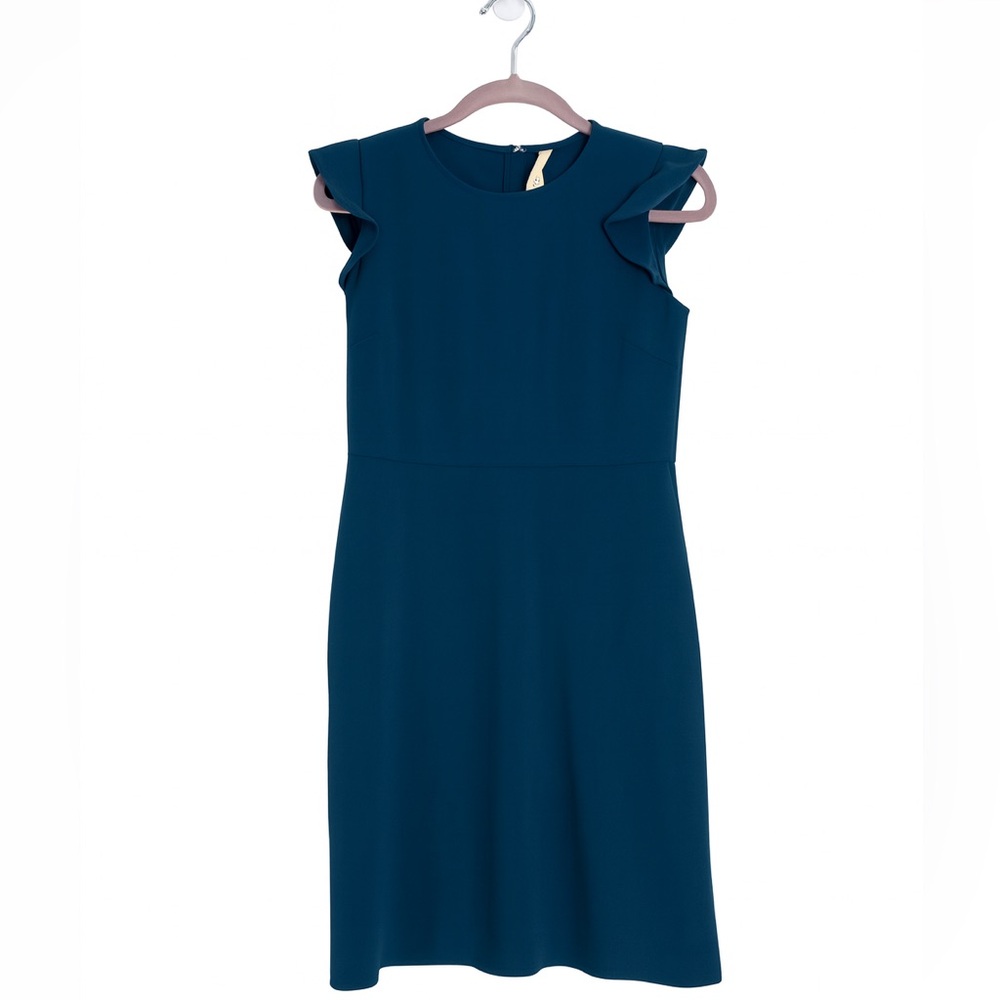 Loft Ruffle Shoulder Shift Dress